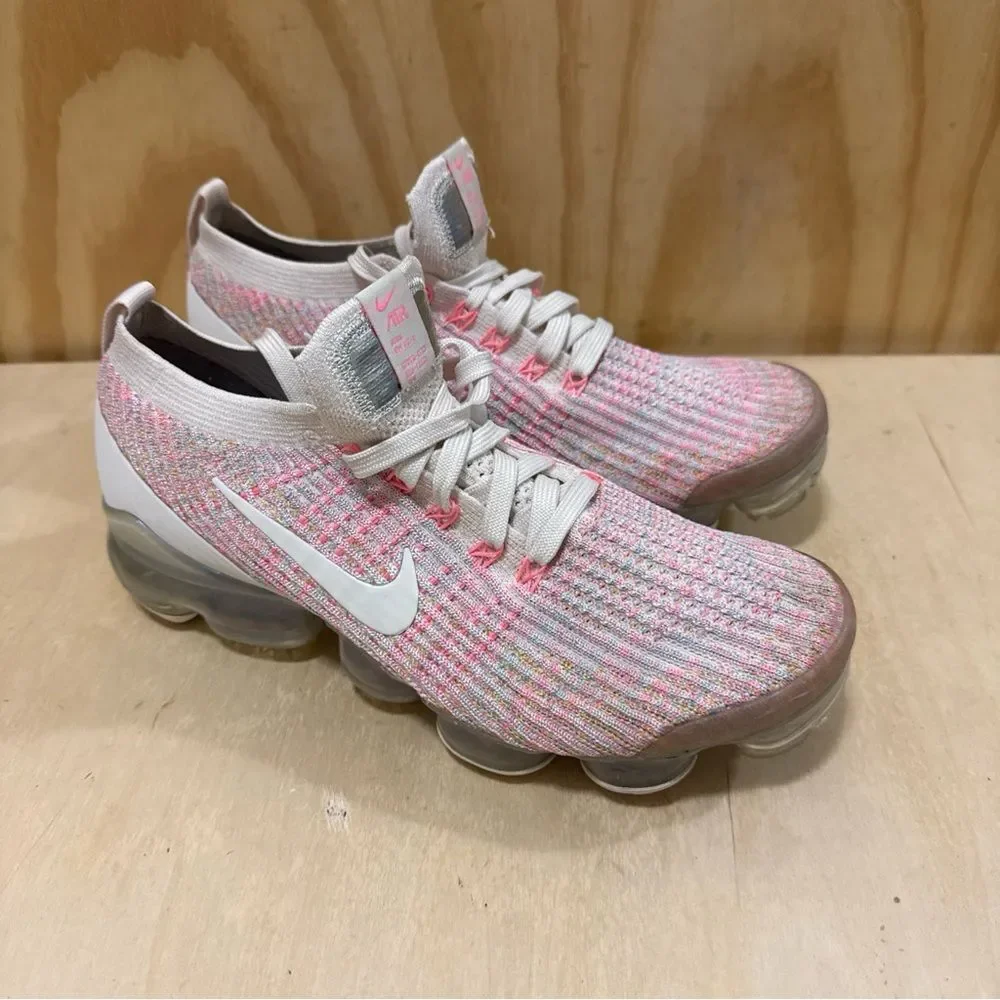 Nike Air Vapormax Flyknit 3 Phantom Pink White AJ6910-008 Womens Size 9.5
